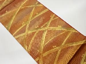 引箔露芝模様織出し袋帯